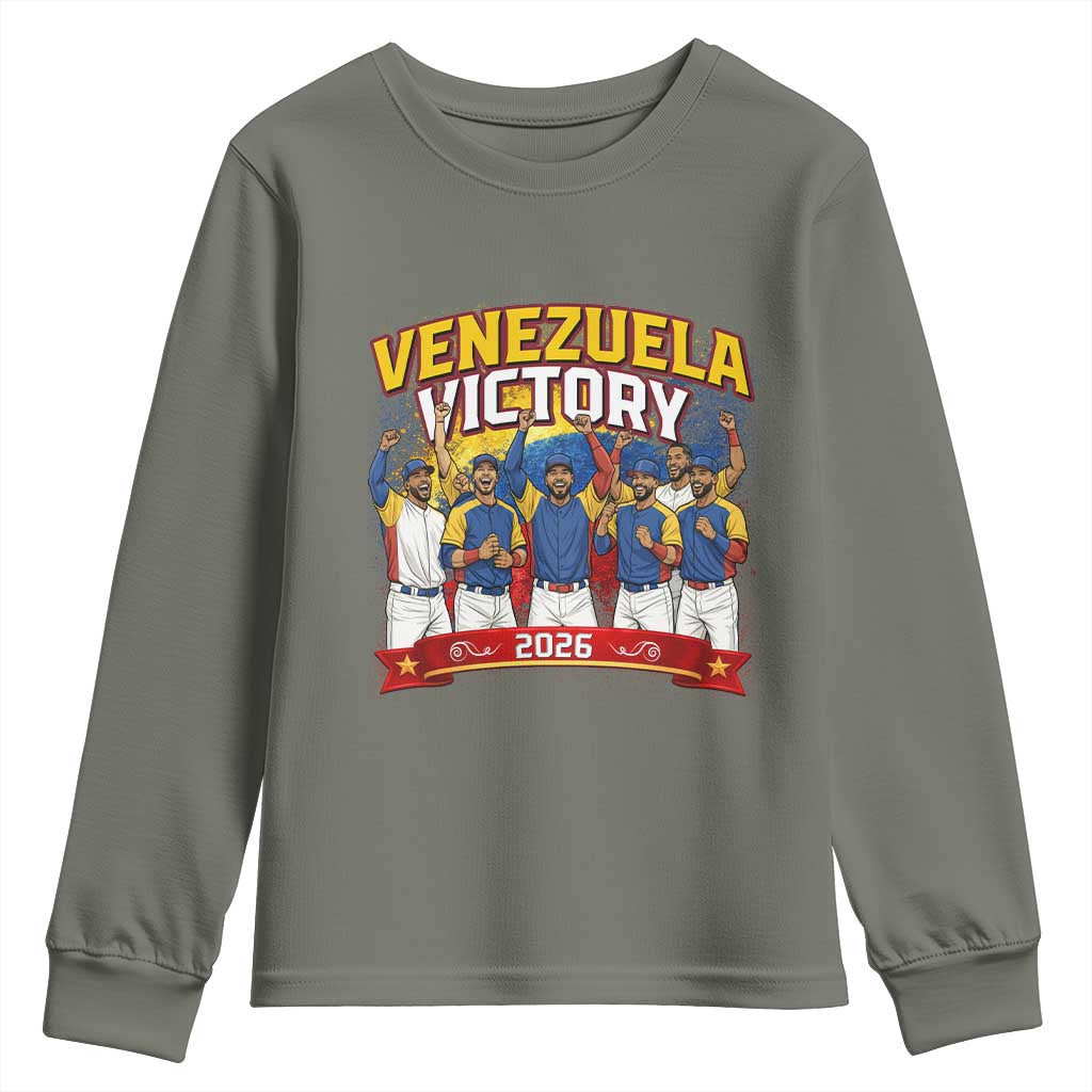 Venezuela Baseball Victory Youth Sweatshirt Venezuelan Pride Gift