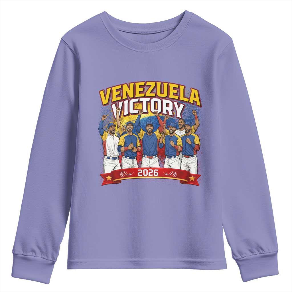 Venezuela Baseball Victory Youth Sweatshirt Venezuelan Pride Gift
