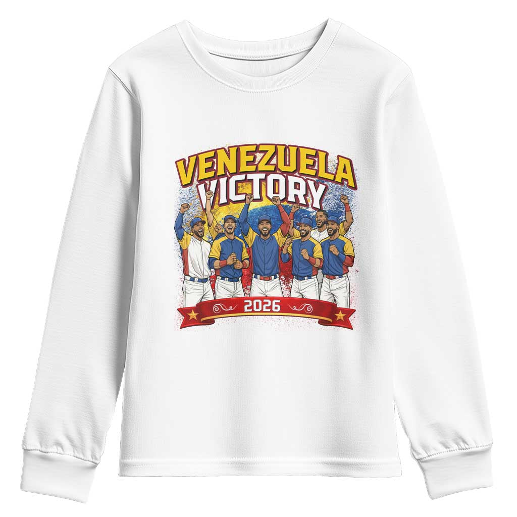 Venezuela Baseball Victory Youth Sweatshirt Venezuelan Pride Gift