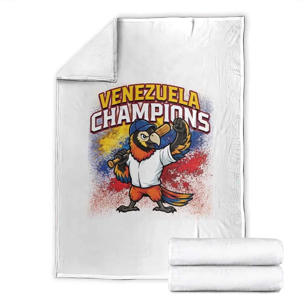 Venezuela Baseball Champions Throw Blanket Troupial Bird Patriotic Pride