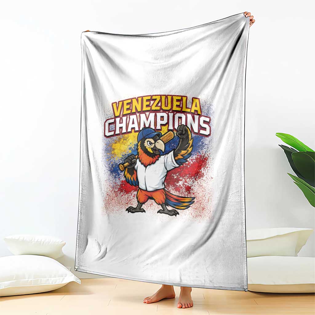 Venezuela Baseball Champions Throw Blanket Troupial Bird Patriotic Pride