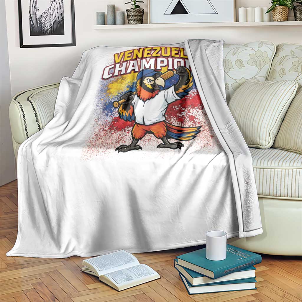 Venezuela Baseball Champions Throw Blanket Troupial Bird Patriotic Pride