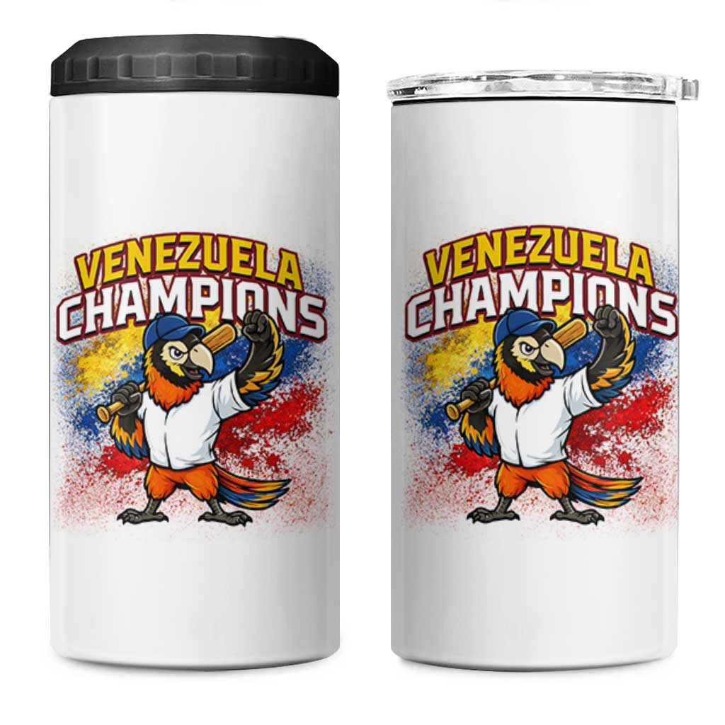 Venezuela Baseball Champions 4 in 1 Can Cooler Tumbler Troupial Bird Patriotic Pride