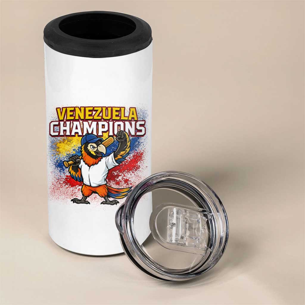 Venezuela Baseball Champions 4 in 1 Can Cooler Tumbler Troupial Bird Patriotic Pride