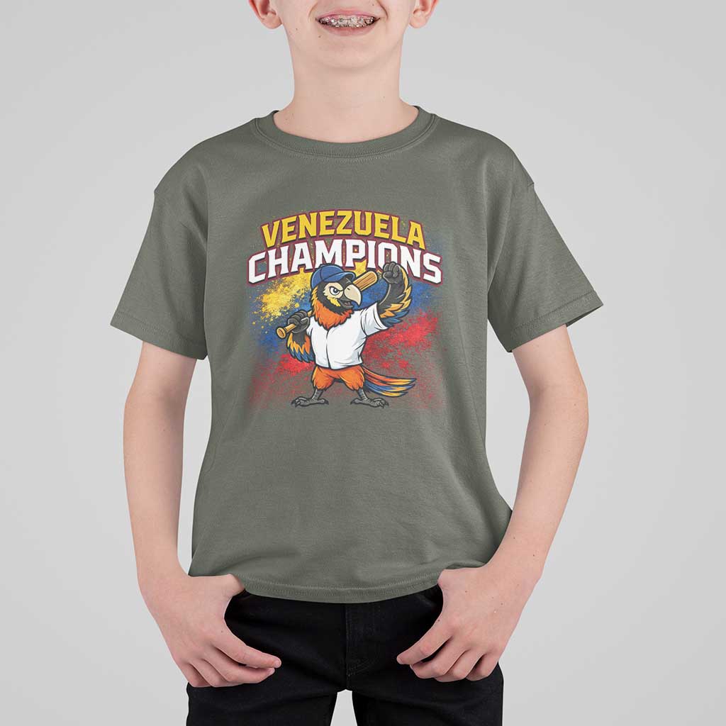 Venezuela Baseball Champions T Shirt For Kid Troupial Bird Patriotic Pride
