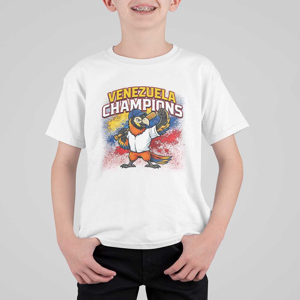 Venezuela Baseball Champions T Shirt For Kid Troupial Bird Patriotic Pride