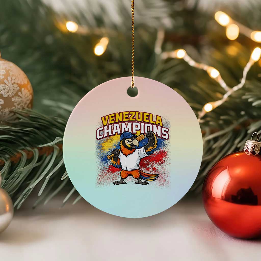 Venezuela Baseball Champions Ceramic Ornament Troupial Bird Patriotic Pride