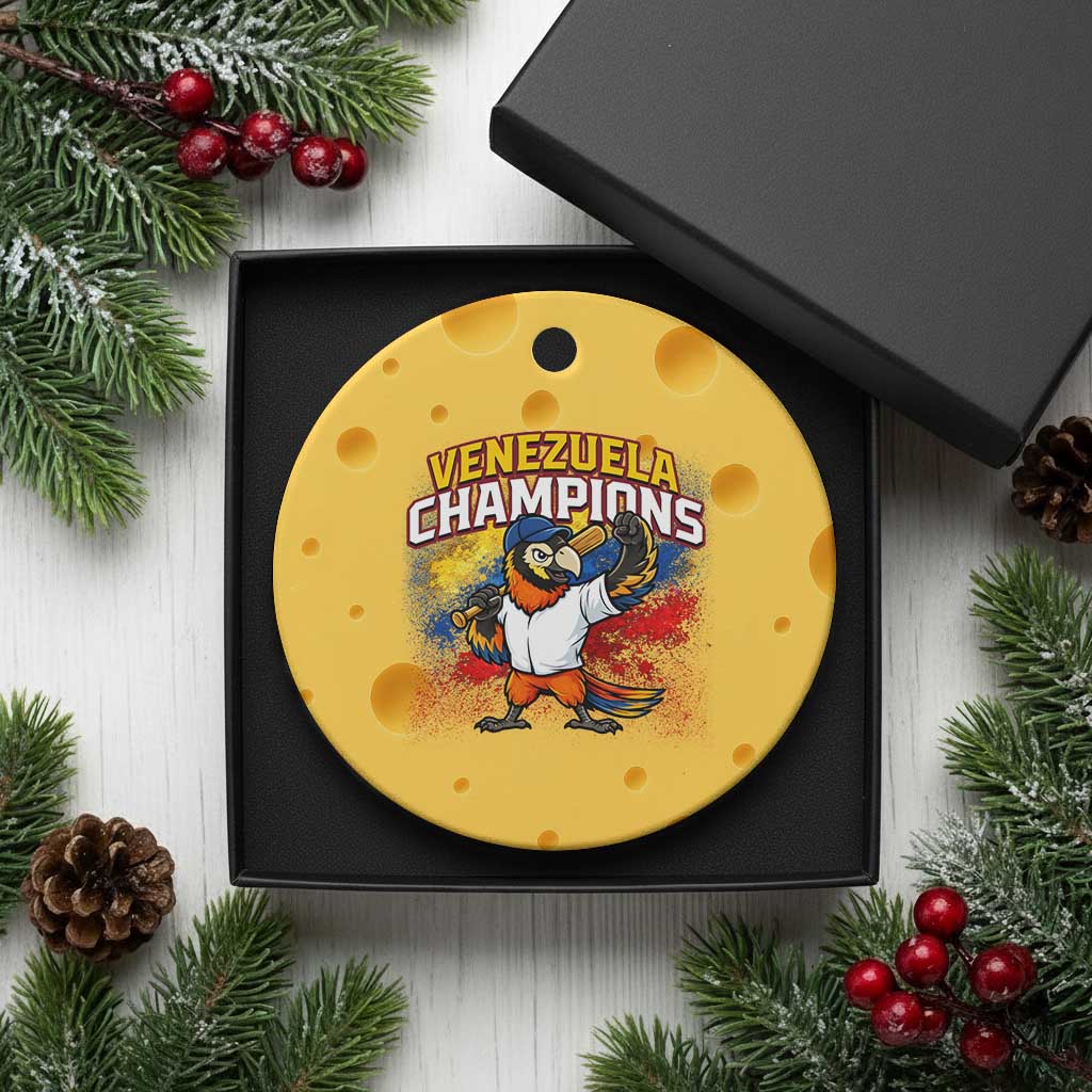 Venezuela Baseball Champions Ceramic Ornament Troupial Bird Patriotic Pride