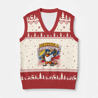 Venezuela Baseball Champions V-Neck Knit Sweater Vest Troupial Bird Patriotic Pride