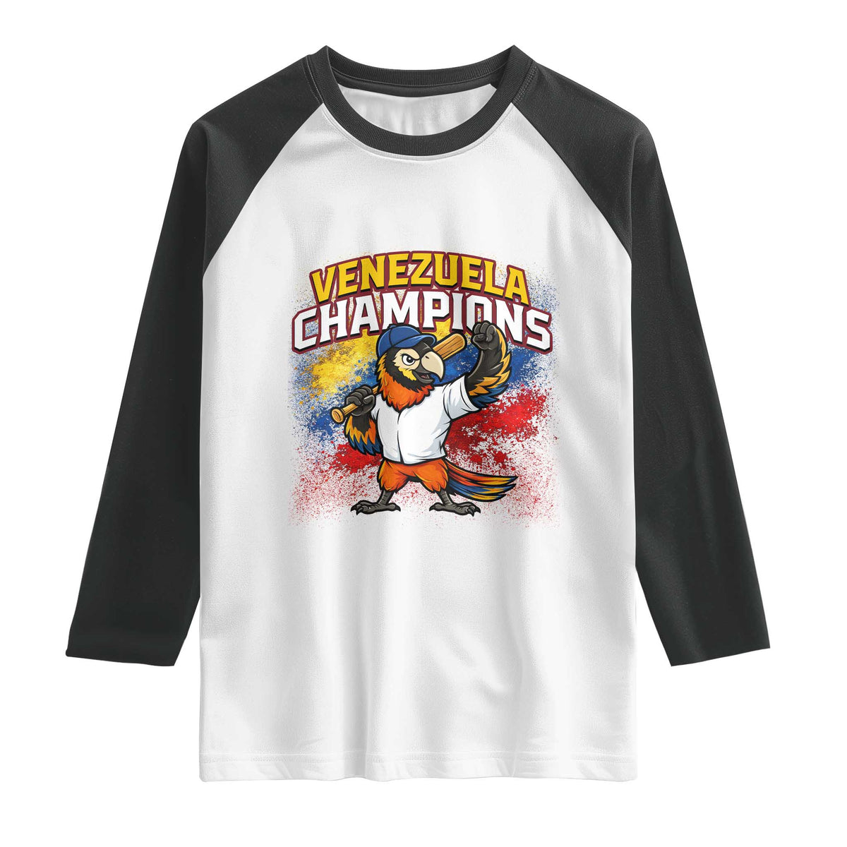Venezuela Baseball Champions Raglan Shirt Troupial Bird Patriotic Pride