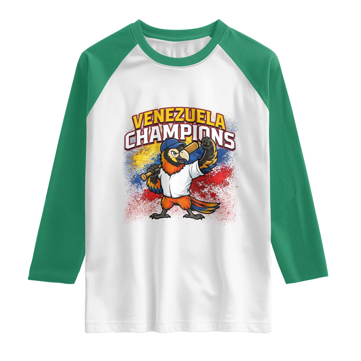 Venezuela Baseball Champions Raglan Shirt Troupial Bird Patriotic Pride