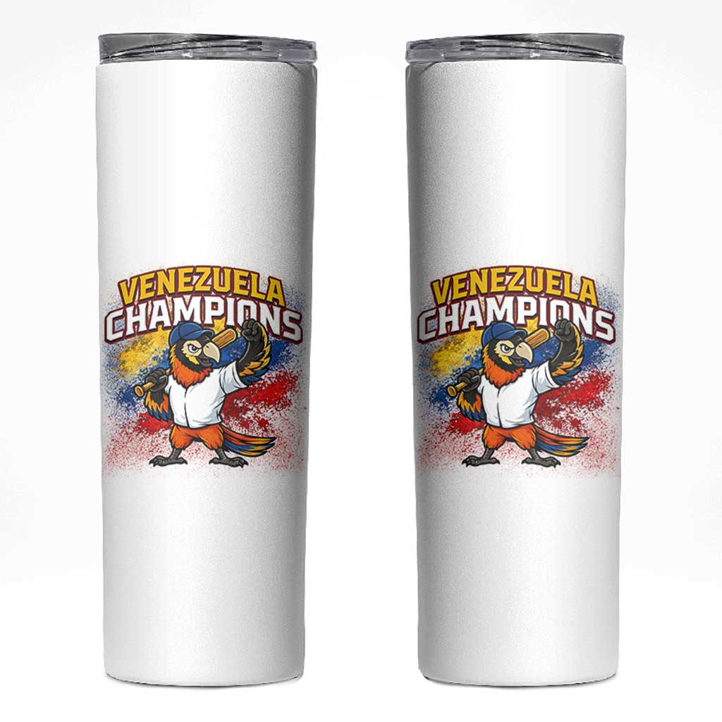 Venezuela Baseball Champions Skinny Tumbler Troupial Bird Patriotic Pride