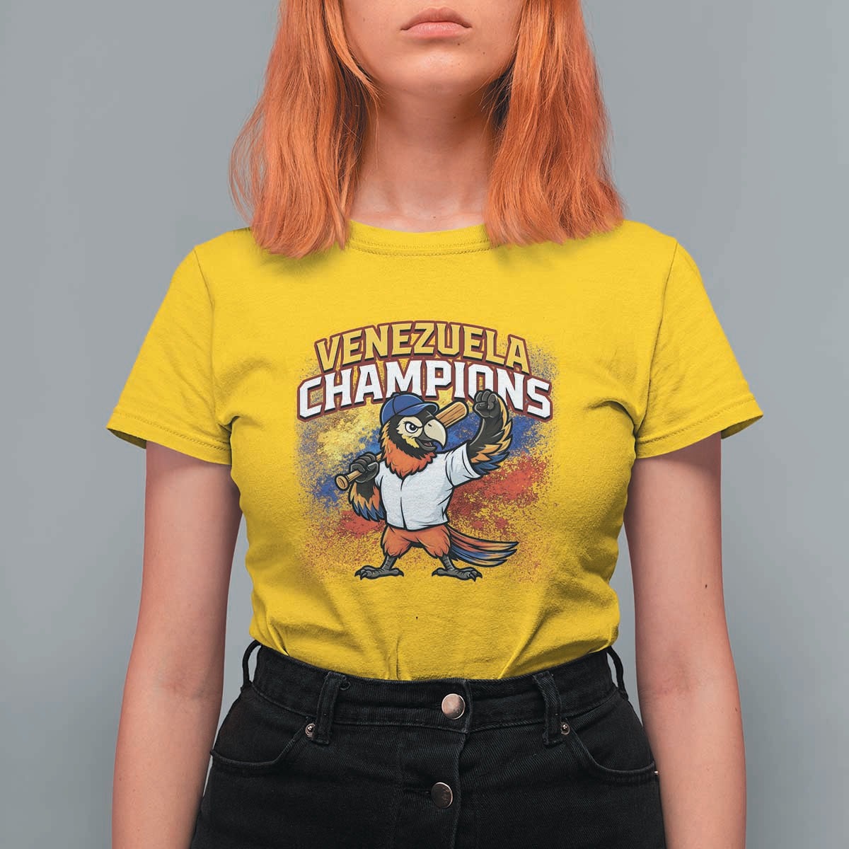Venezuela Baseball Champions T Shirt For Women Troupial Bird Patriotic Pride