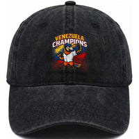 Venezuela Baseball Champions Washed Cotton Baseball Cap Troupial Bird Patriotic Pride
