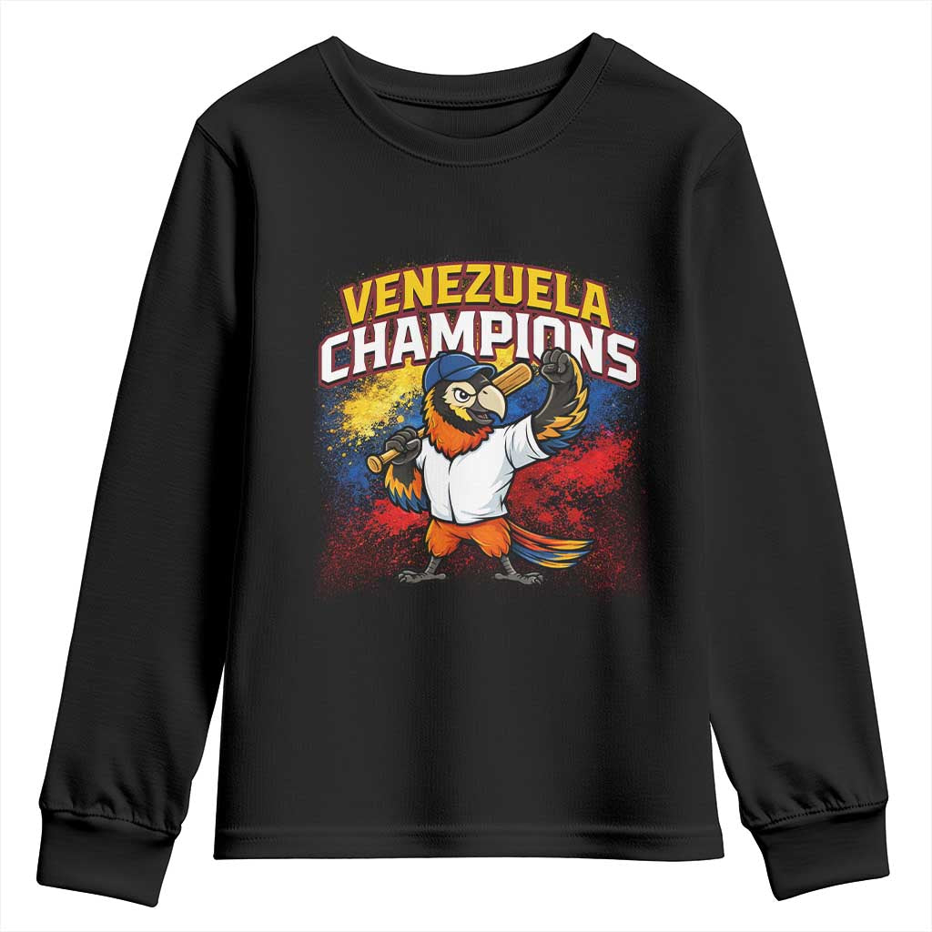 Venezuela Baseball Champions Youth Sweatshirt Troupial Bird Patriotic Pride