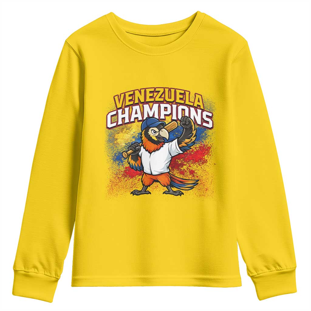 Venezuela Baseball Champions Youth Sweatshirt Troupial Bird Patriotic Pride