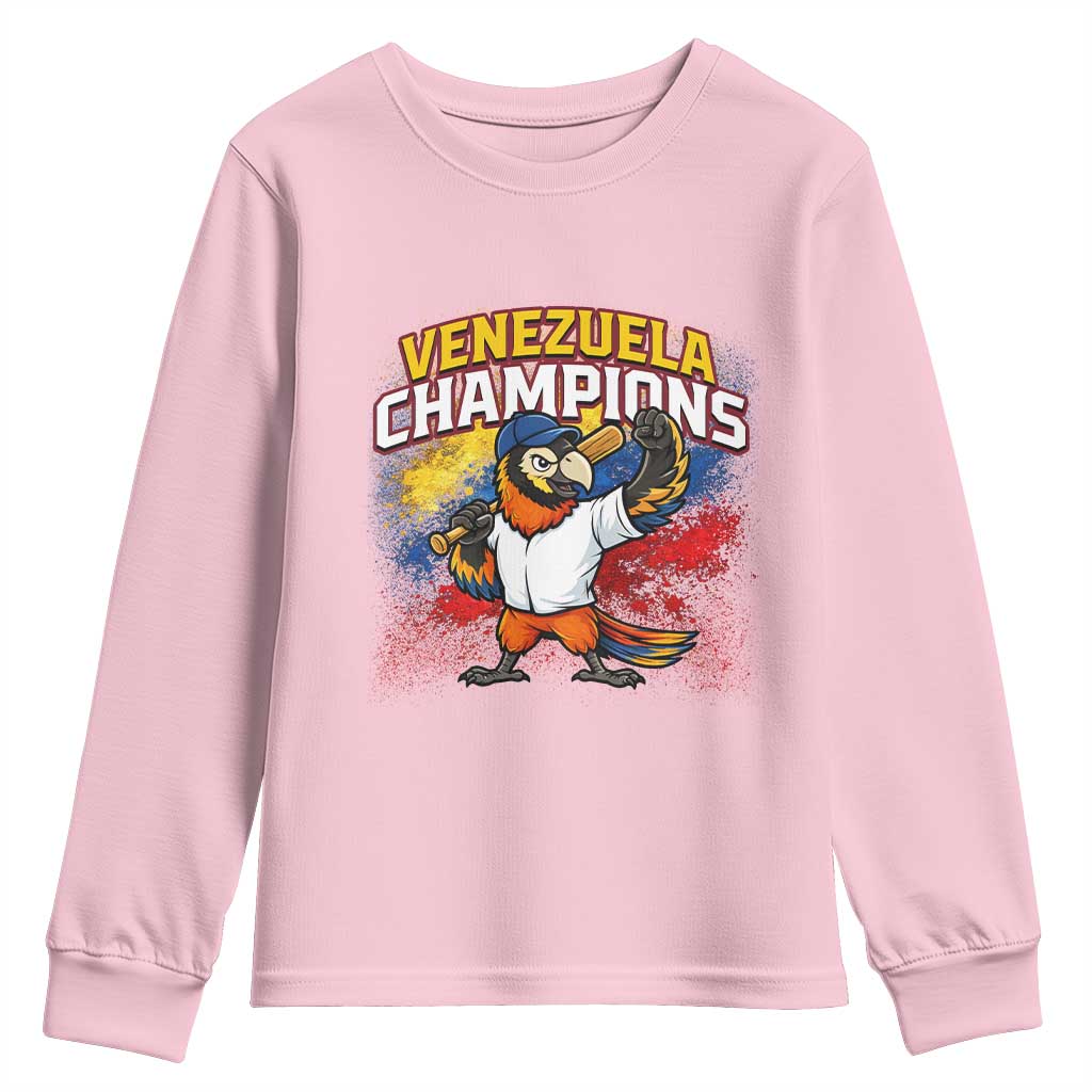 Venezuela Baseball Champions Youth Sweatshirt Troupial Bird Patriotic Pride