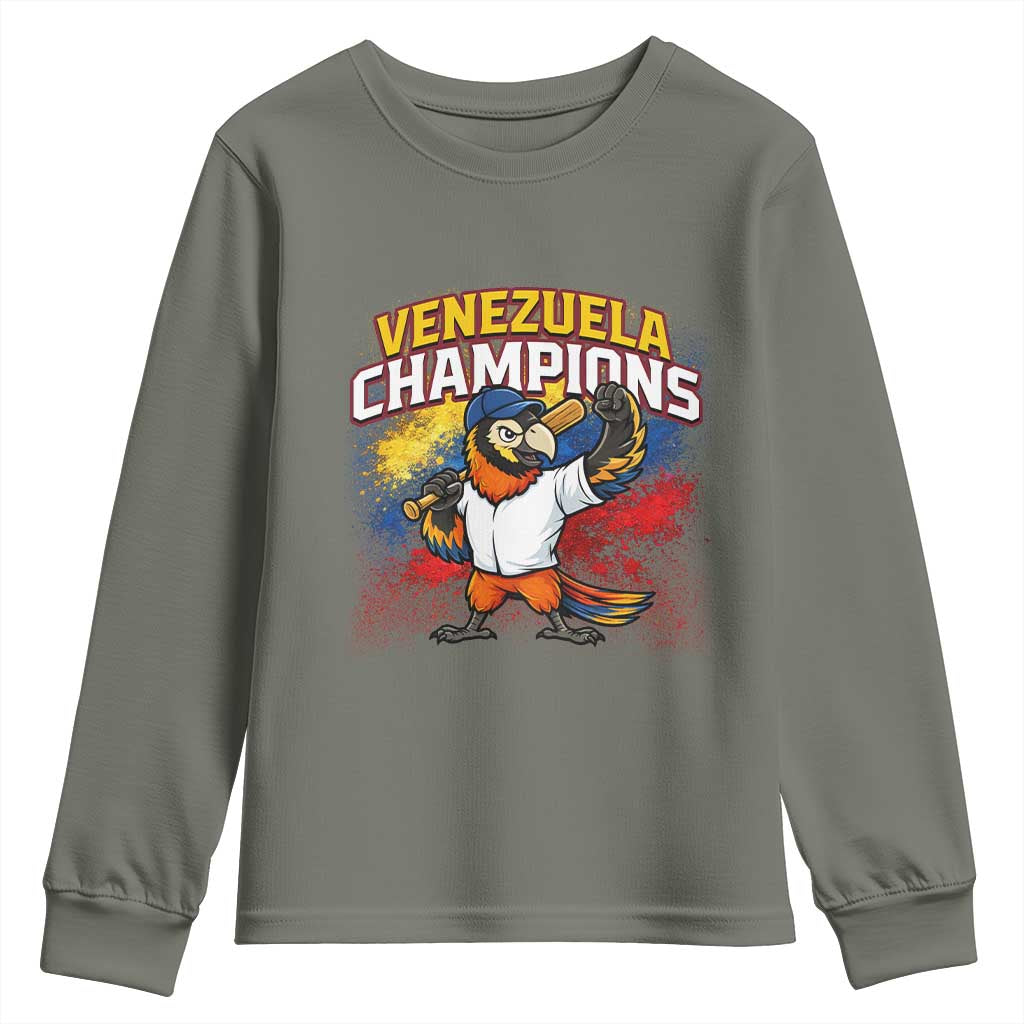 Venezuela Baseball Champions Youth Sweatshirt Troupial Bird Patriotic Pride