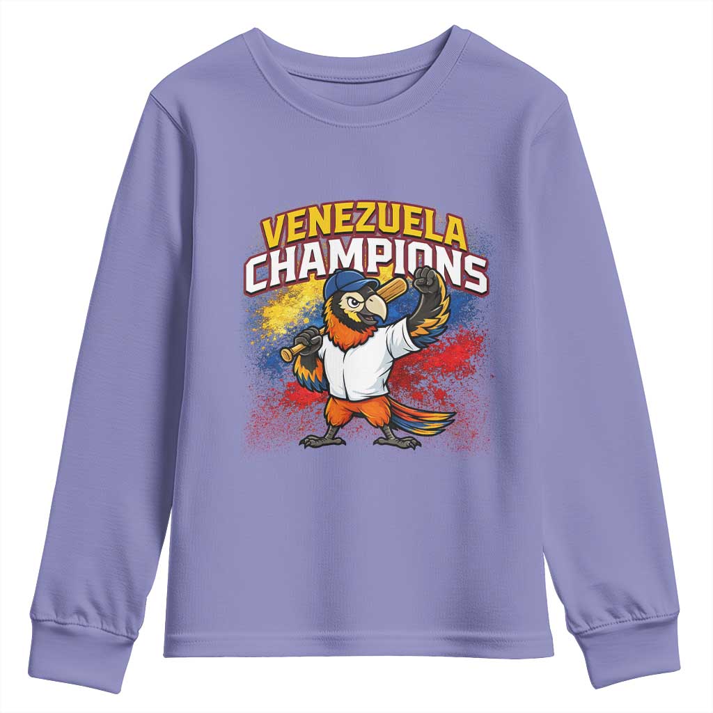 Venezuela Baseball Champions Youth Sweatshirt Troupial Bird Patriotic Pride