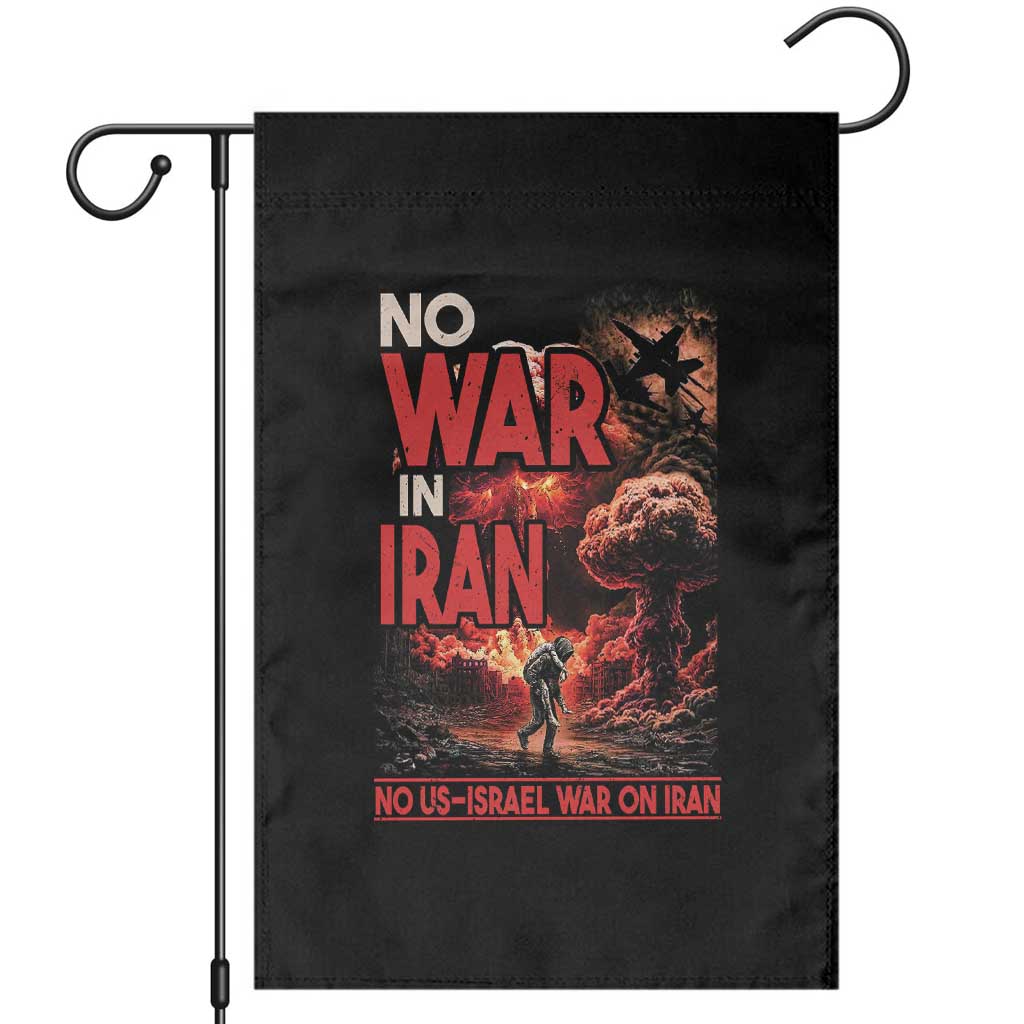 No US Israel War On Iran Garden Flag Peace Not War