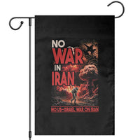 No US Israel War On Iran Garden Flag Peace Not War