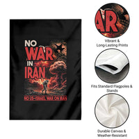No US Israel War On Iran Garden Flag Peace Not War
