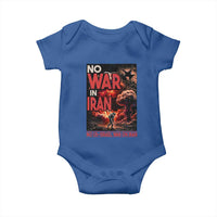 No US Israel War On Iran Baby Onesie Peace Not War