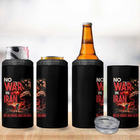 No US Israel War On Iran 4 in 1 Can Cooler Tumbler Peace Not War