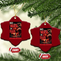 No US Israel War On Iran Ceramic Ornament Peace Not War