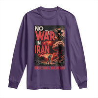 No US Israel War On Iran Long Sleeve Shirt Peace Not War