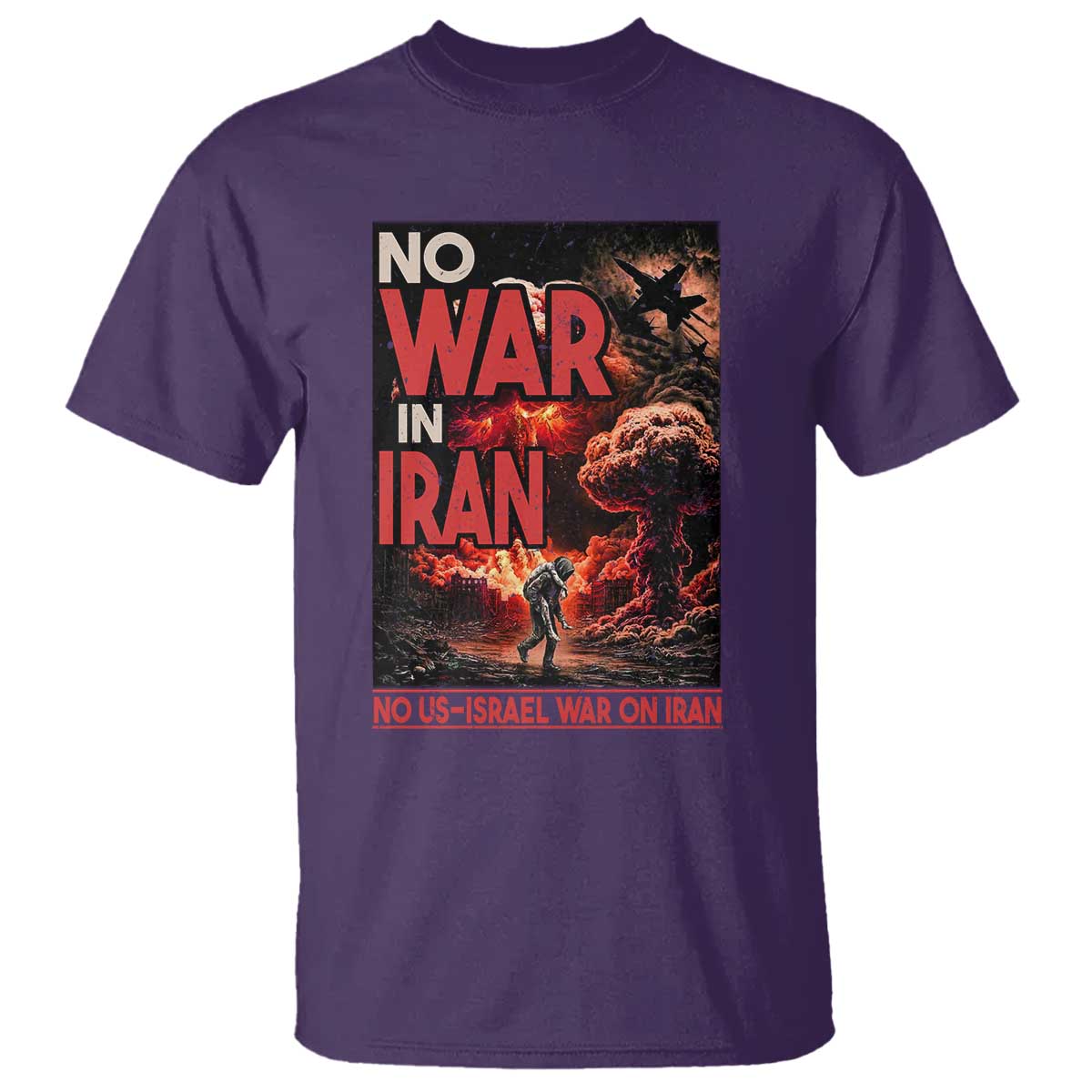 No US Israel War On Iran T Shirt Peace Not War