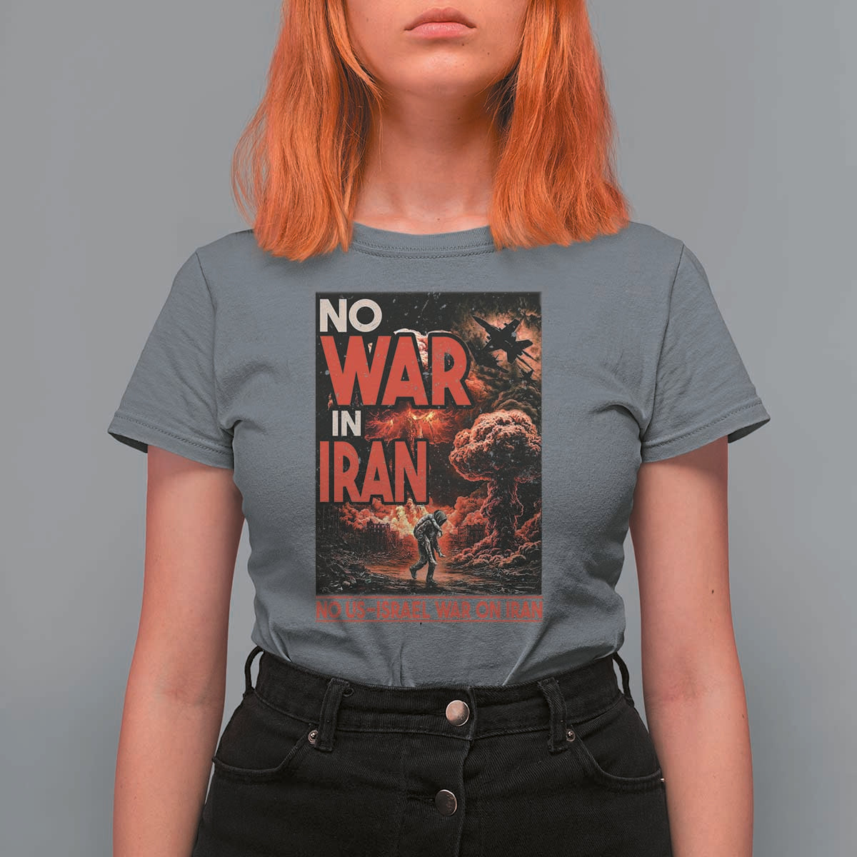 No US Israel War On Iran T Shirt For Women Peace Not War