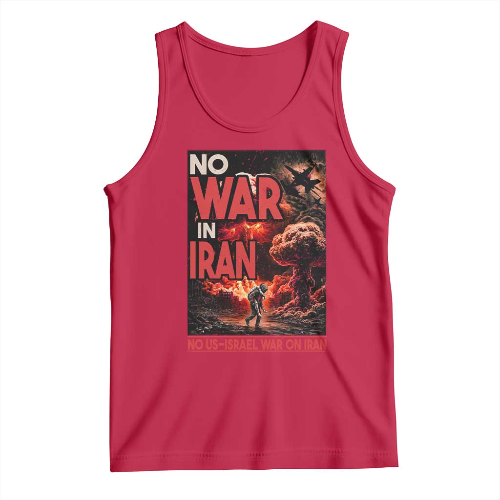 No US Israel War On Iran Tank Top Peace Not War