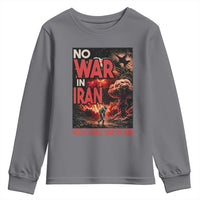 No US Israel War On Iran Youth Sweatshirt Peace Not War