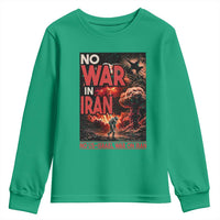 No US Israel War On Iran Youth Sweatshirt Peace Not War