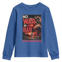 No US Israel War On Iran Youth Sweatshirt Peace Not War