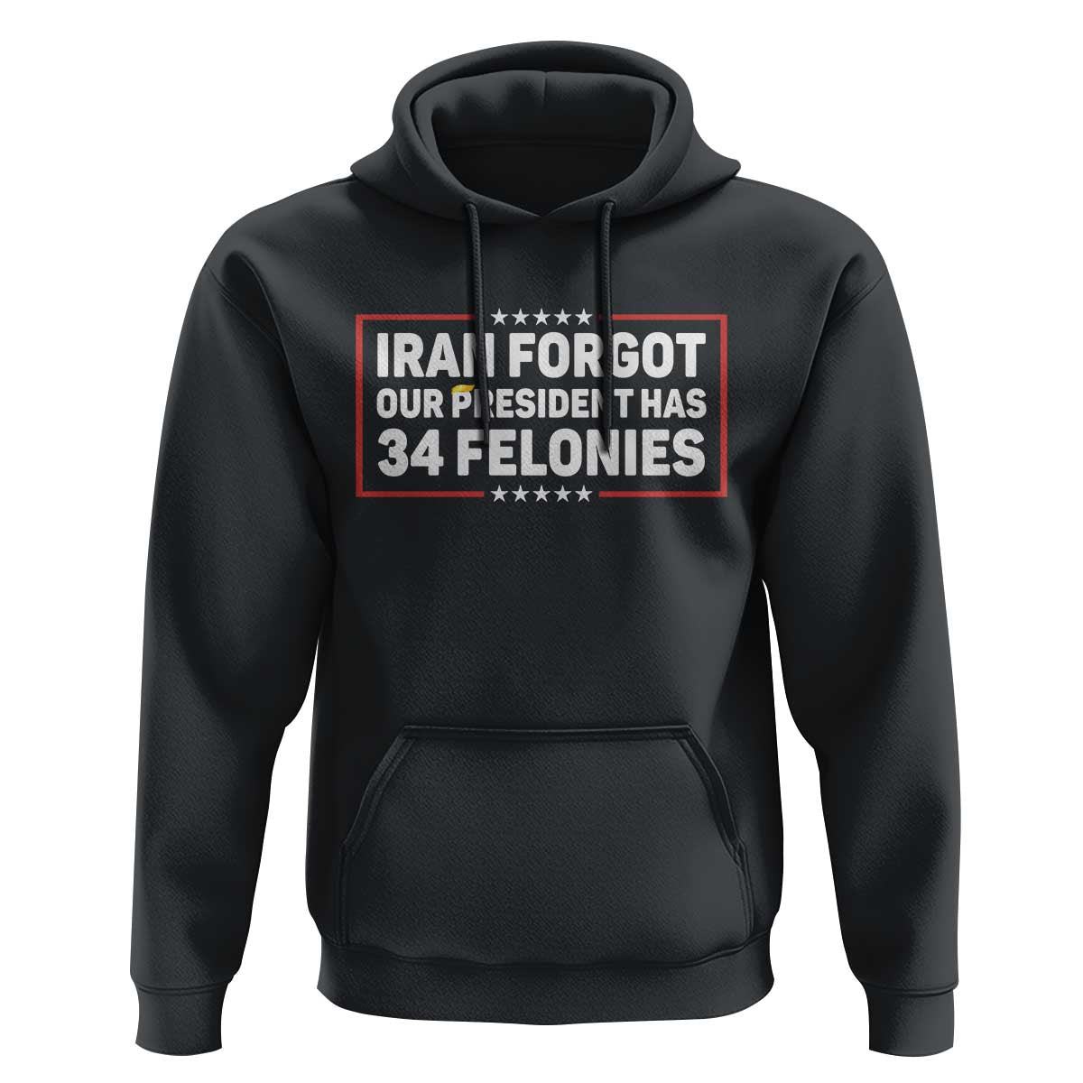 Iran Forgot Our President Has 34 Felonies Hoodie Political Protest