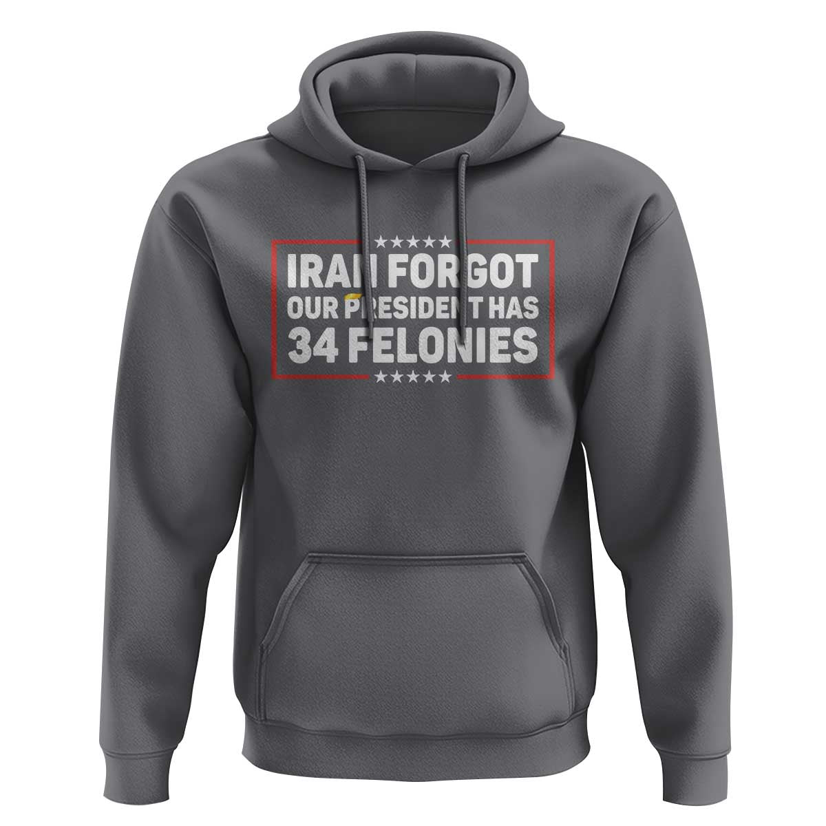 Iran Forgot Our President Has 34 Felonies Hoodie Political Protest