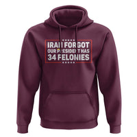 Iran Forgot Our President Has 34 Felonies Hoodie Political Protest