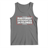 Iran Forgot Our President Has 34 Felonies Tank Top Political Protest