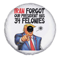 Iran Forgot Our President Has 34 Felonies Spare Tire Cover Funny Political Satire
