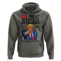 Iran Forgot Our President Has 34 Felonies Hoodie Funny Political Satire