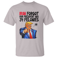 Iran Forgot Our President Has 34 Felonies T Shirt Funny Political Satire