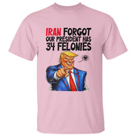 Iran Forgot Our President Has 34 Felonies T Shirt Funny Political Satire