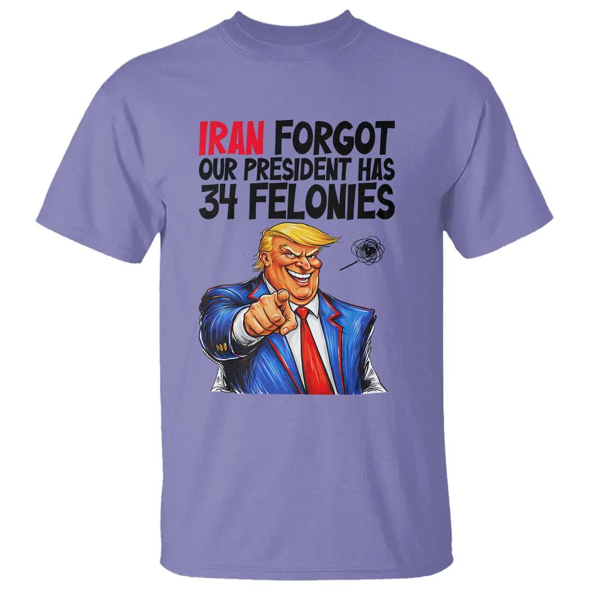 Iran Forgot Our President Has 34 Felonies T Shirt Funny Political Satire