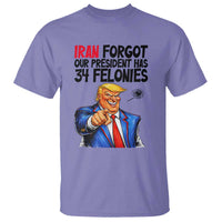 Iran Forgot Our President Has 34 Felonies T Shirt Funny Political Satire
