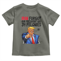 Iran Forgot Our President Has 34 Felonies Toddler T Shirt Funny Political Satire