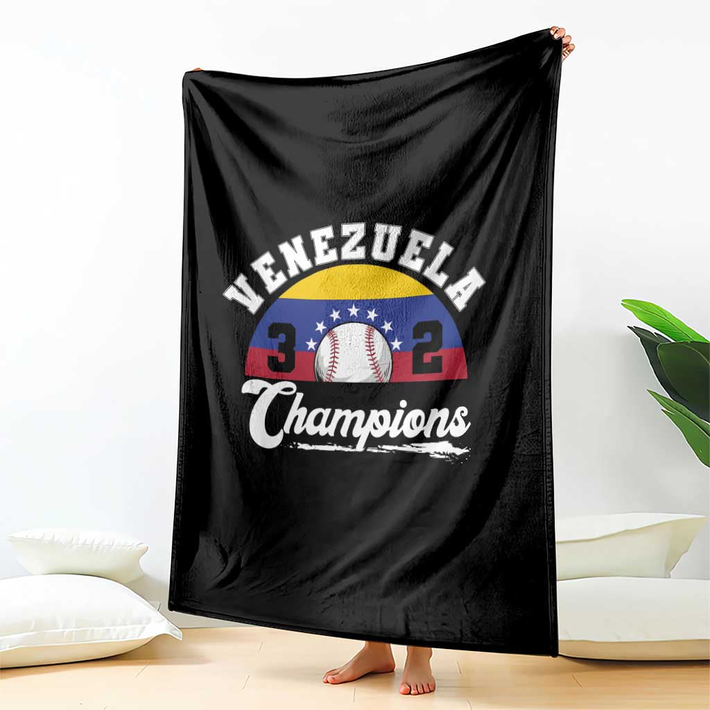 Venezuela 2026 Champions Throw Blanket Vintage 7 Stars Flag Baseball Pride