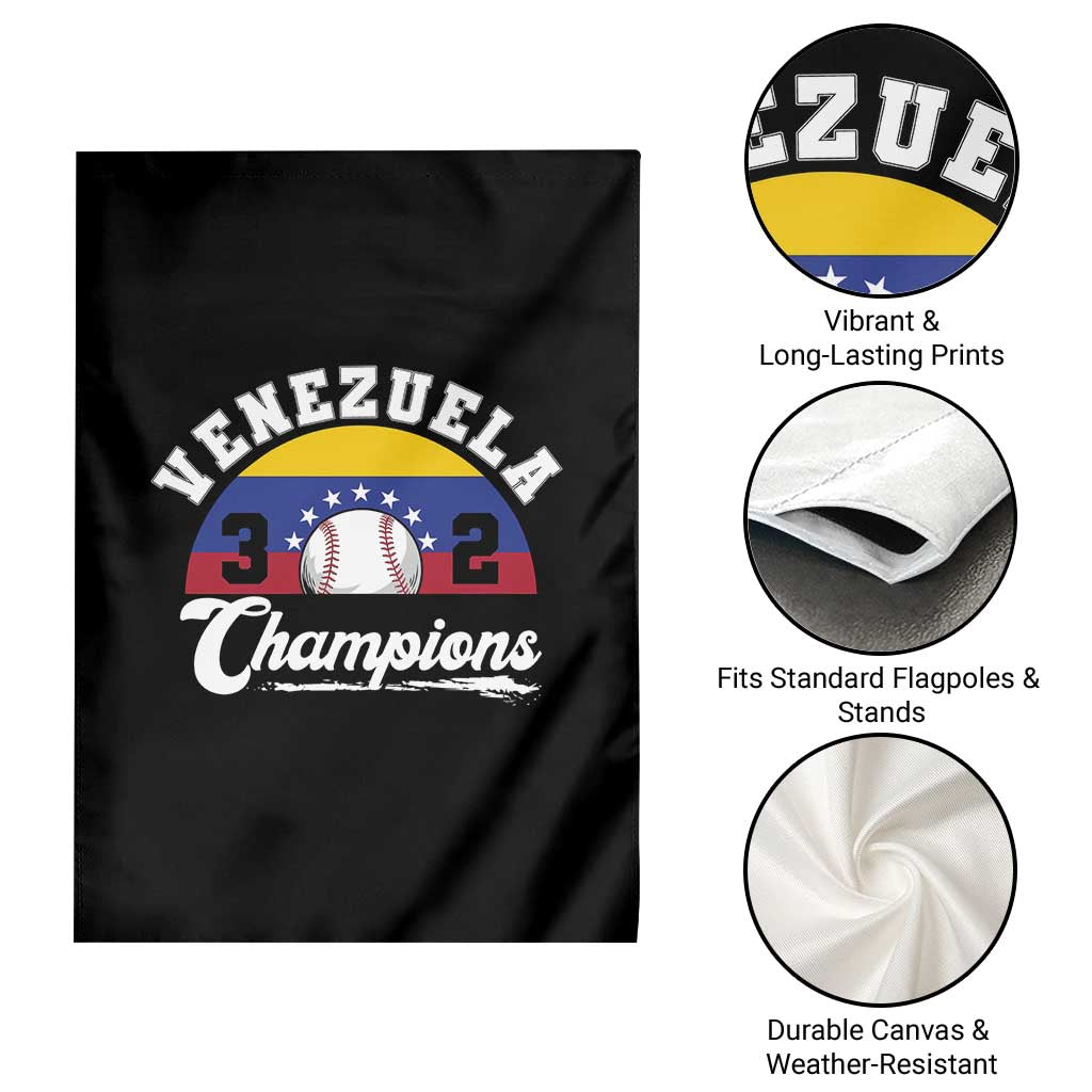Venezuela 2026 Champions Garden Flag Vintage 7 Stars Flag Baseball Pride