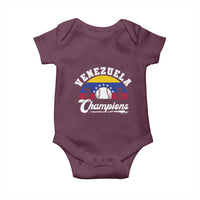 Venezuela 2026 Champions Baby Onesie Vintage 7 Stars Flag Baseball Pride